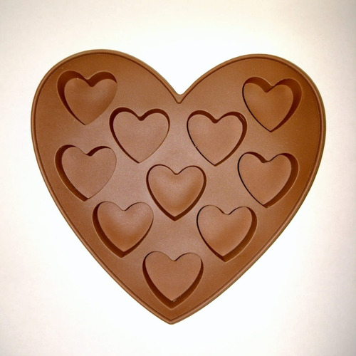 Moldes De Silicona Para Chocolate Para 10 Corazones | Dugu